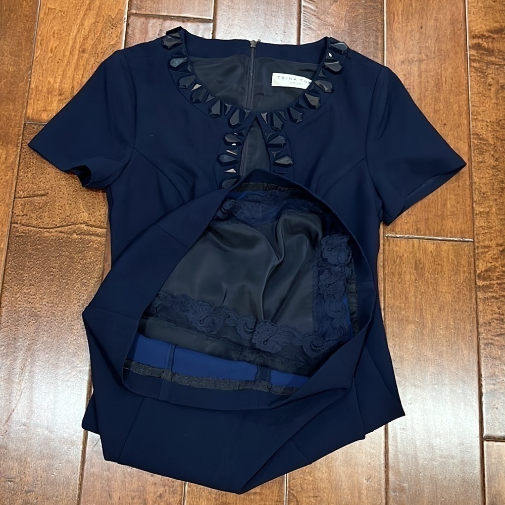 Trina Turk navy dress medium - Picture 10 of 12